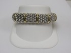Designer Lagos Sterling Silver 18K 15mm Signature Caviar Rope Bracelet