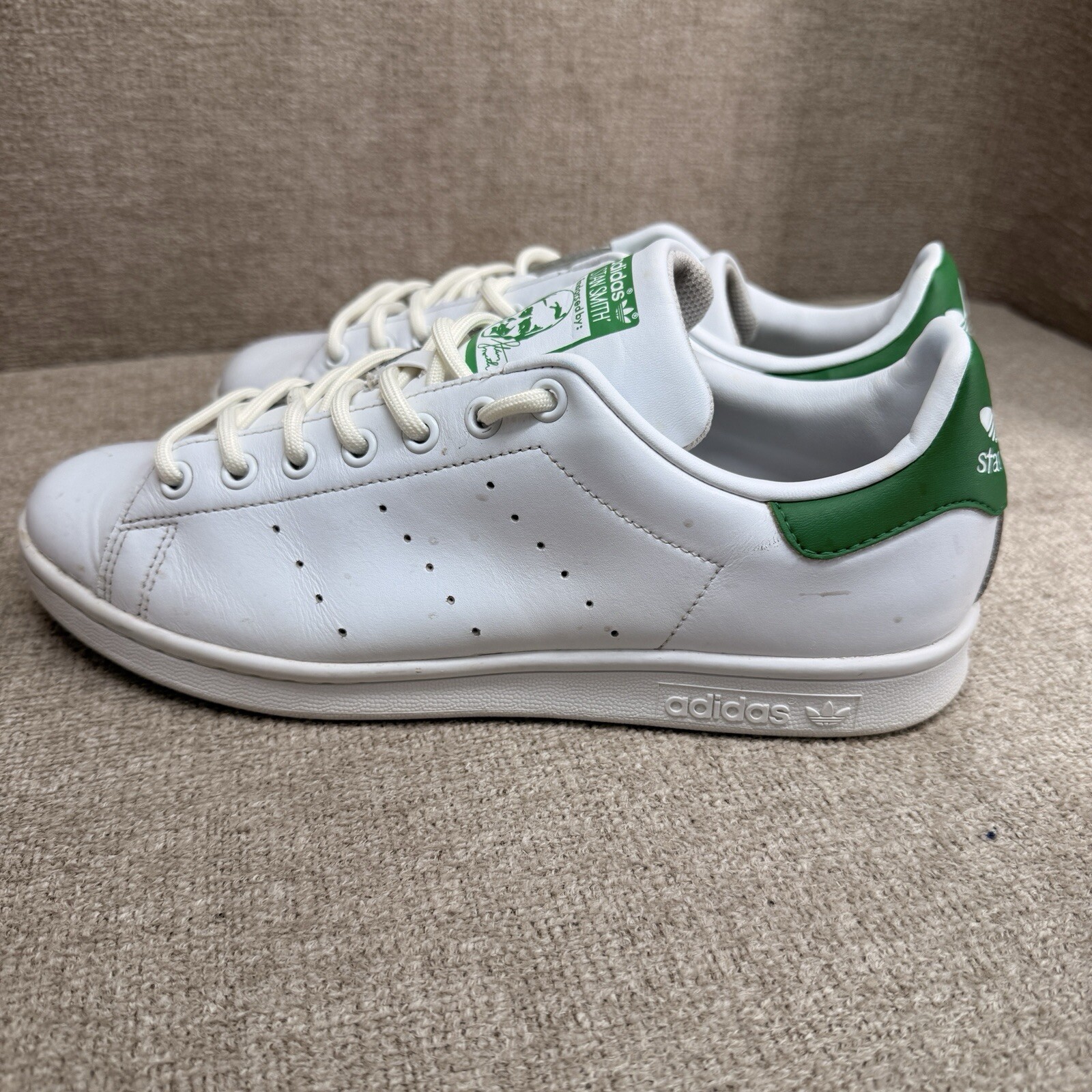 SAOLA Scarpe da tennis Adidas Stan Smith uomo 8 5 bianco verde pelle stringate logo sneakers