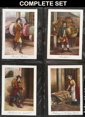 CRIES OF LONDON 2nd PLAYER Cigarette Cards 1914 Complete Set X10 GOOD  CONDITION