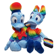 Disney DONALD and DAISY DUCK Rainbow Collection 8"inch Plush Set New
