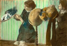 Ｏｉｌ　ｐａｉｎｔｉｎｇ Edgar Degas - Little Milliners portrait hand painted in oil canvas