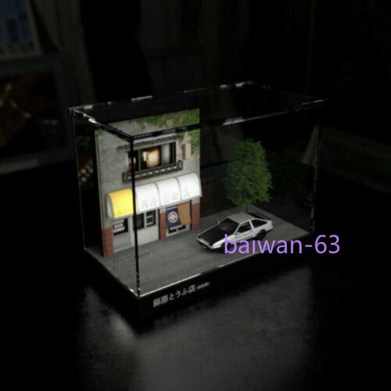 Initial D Fujiwara Tofu Shop Scene 1:64 Scale LED Display Case