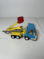 Vintage Tri-ang Toy Blue & Yellow Tin Lorry Original Approx 12cm (H5)