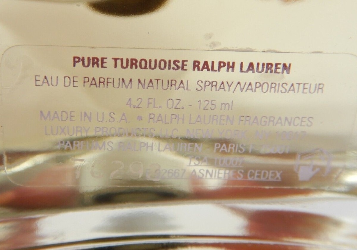 Ralph Lauren Pure Turquoise Eau de Parfum 4.2oz - 120ml EDP Rare