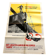 SCORPIO Burt Lancaster  Original Vintage 1973 1-SHEET MOVIE POSTER