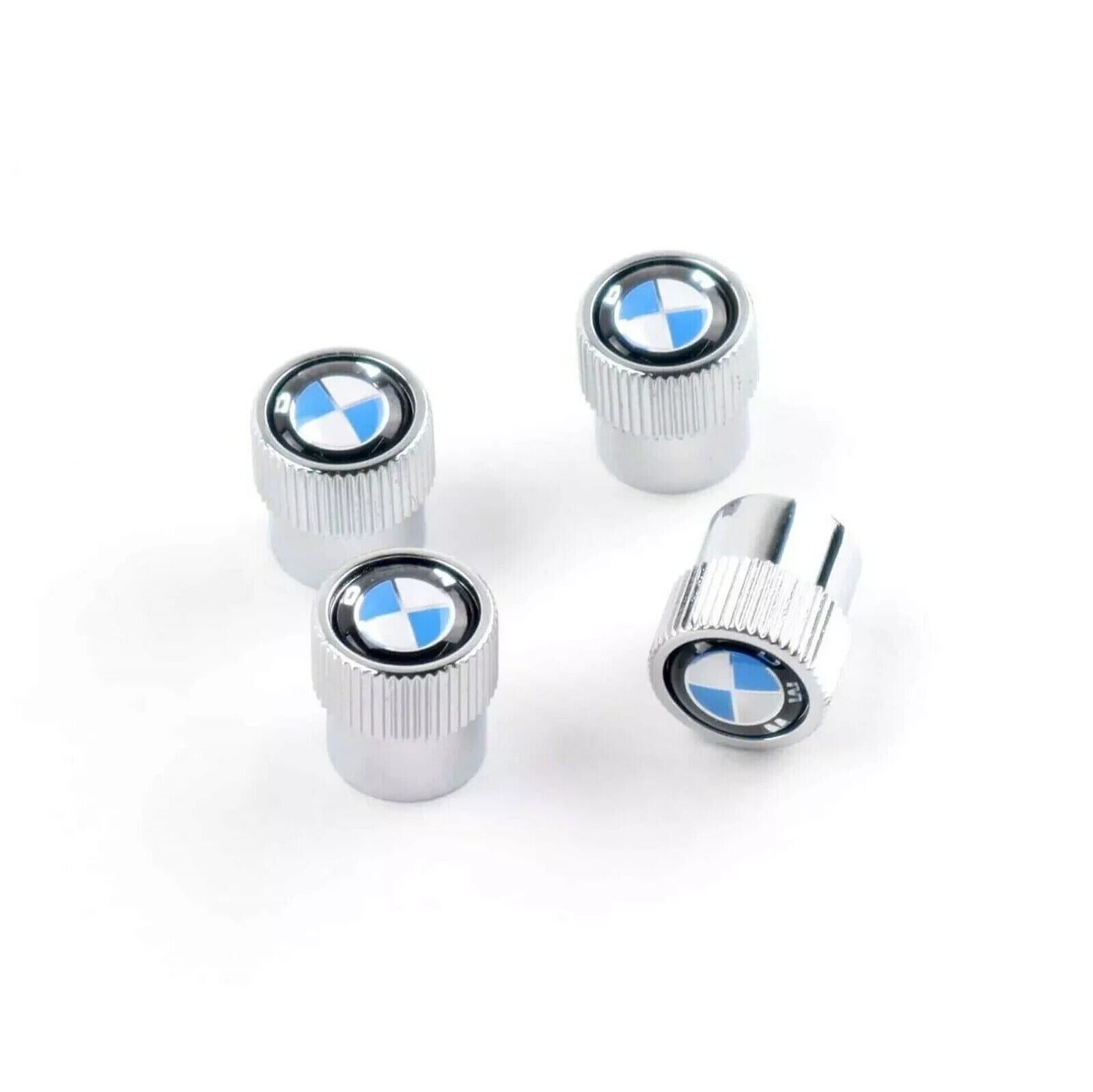 New Genuine BMW Logo Valve Stem Silver Caps Cover (20012023) OE