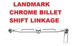 Landmark Billet Shift Linkage Chrome Skull Harley Dyna 2006 up Forward Controls