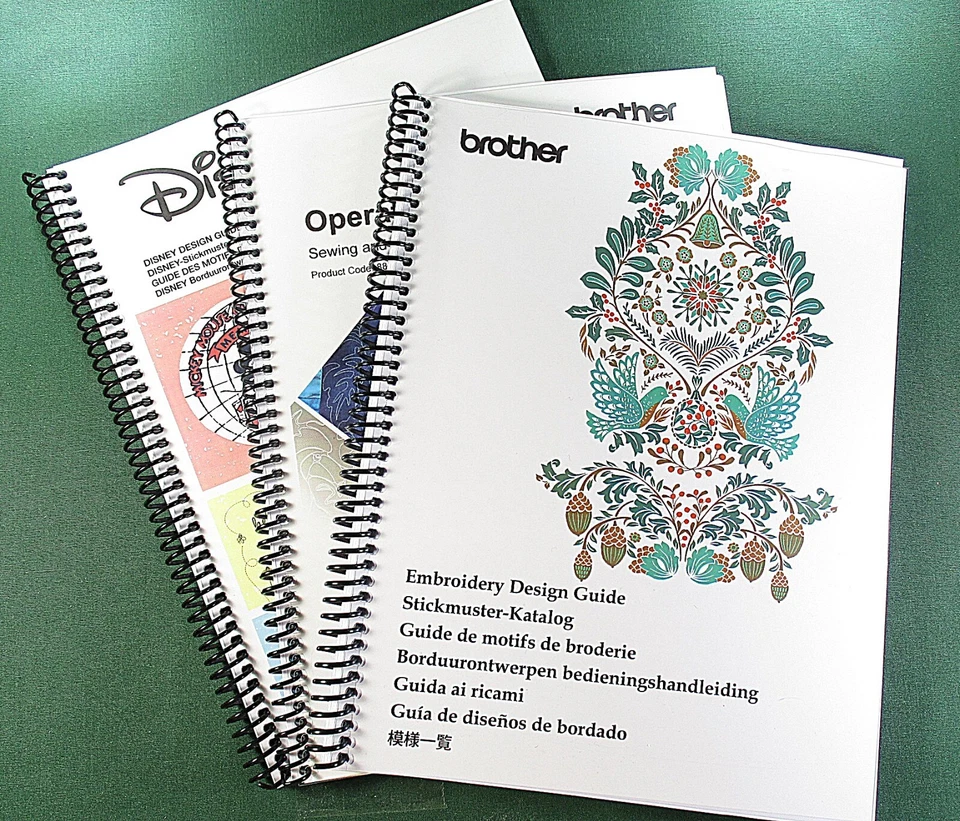 Brother Aveneer EV-1 Embroidery Design / Disney Design / Operation Manual set!