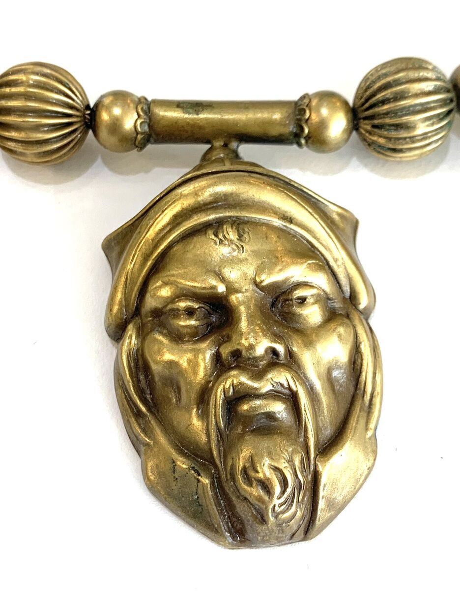 Vintage Joseff of Hollywood Rare Turban Man Necklace Signed Vintage Joseff of Hollywood Rare Turban Man Necklace Signed