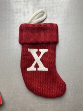 Wondershop Mini Christmas Stocking Red Letter X Knit Mini Size M07 