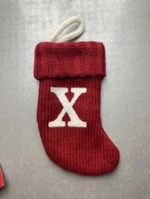 Wondershop Mini Christmas Stocking Red Letter X Knit Mini Size (M07)