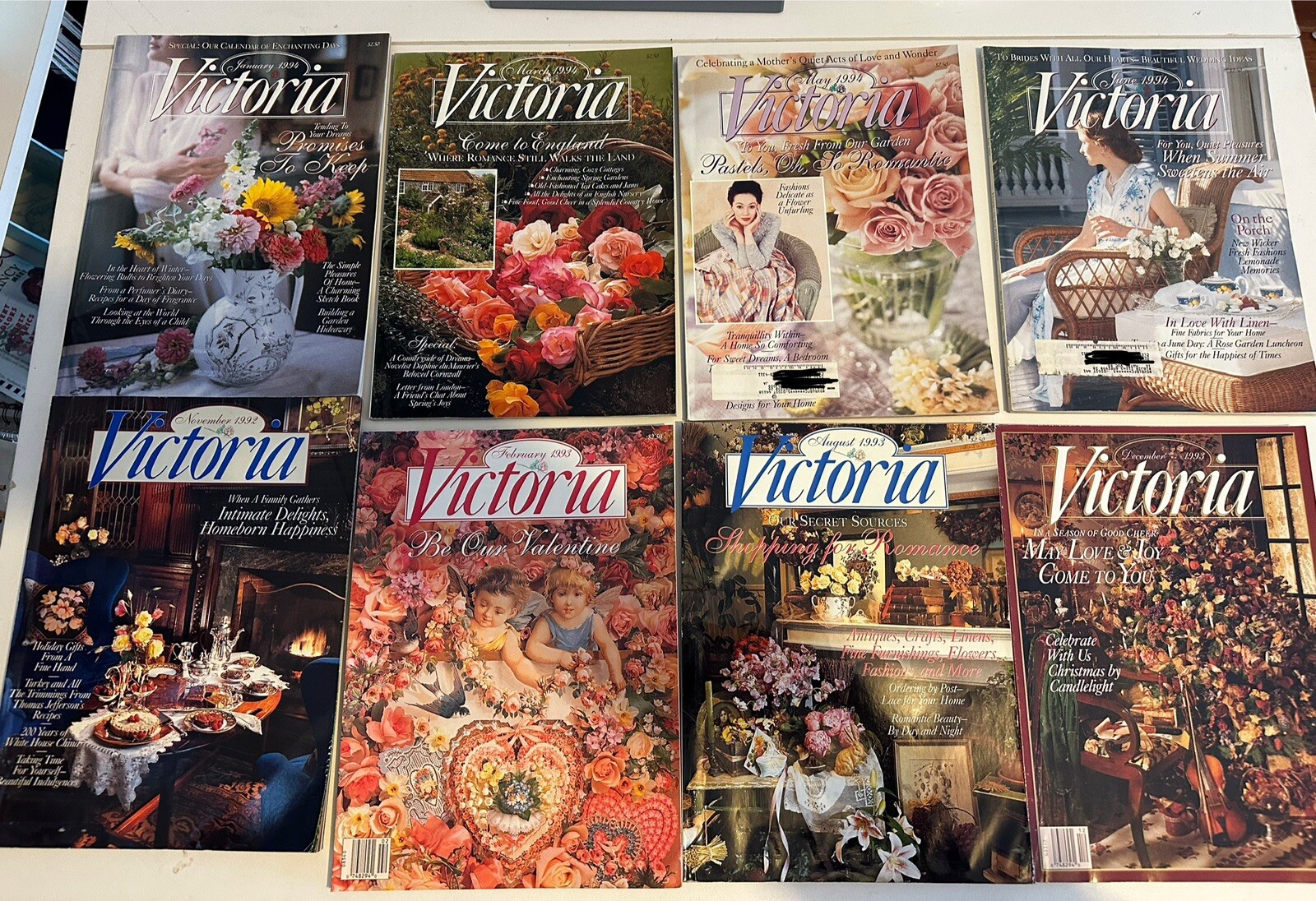Lot of 10 VICTORIA Bliss Magazines Vintage 1992-1994
