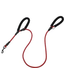 Dog Leash Traffic Double Padded Handles Comfortable Reflective 2 Handle Stron...