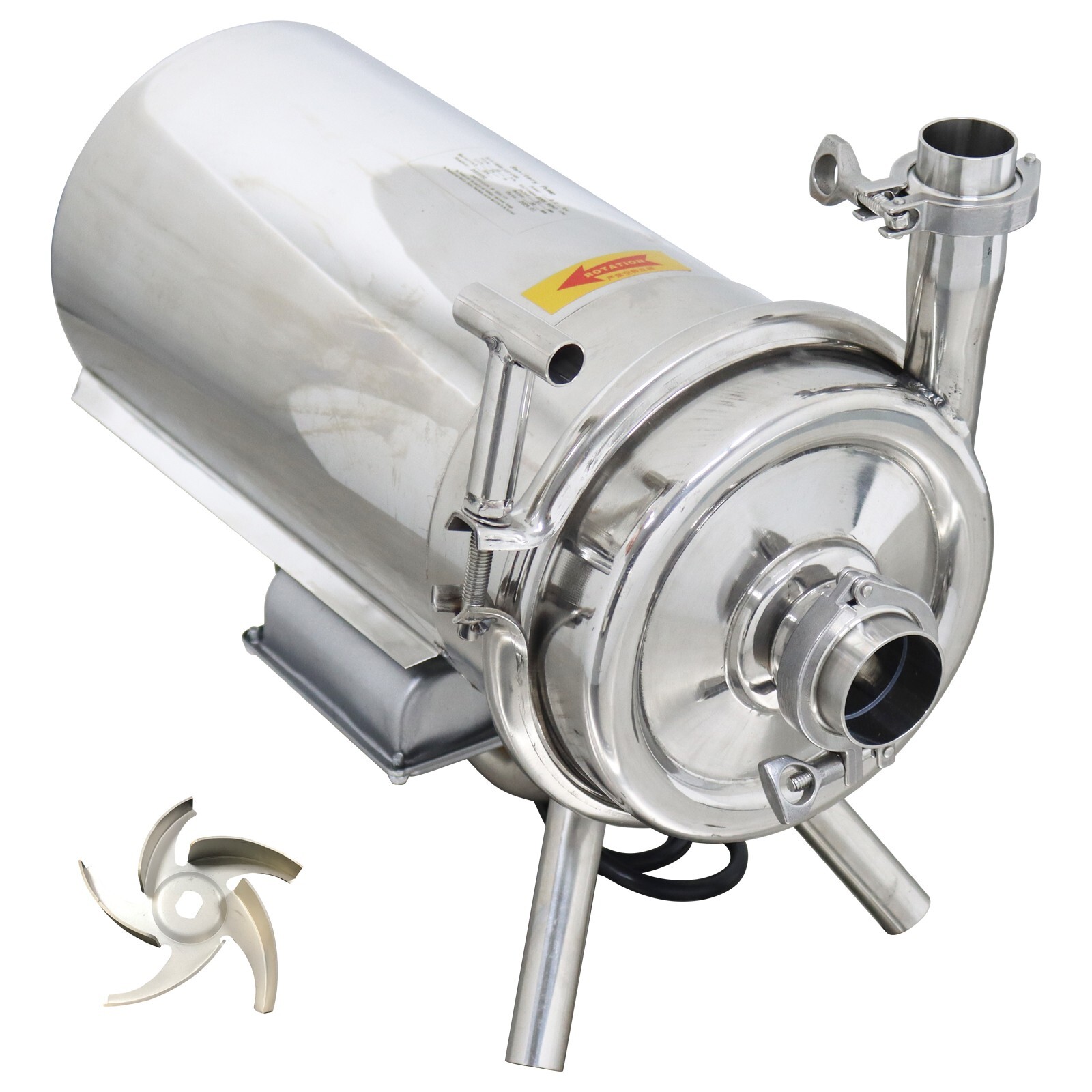 220V Stainless Steel Centrifugal Pump 10Ton/h Food Grade 2in Inlet 1.5in Outlet