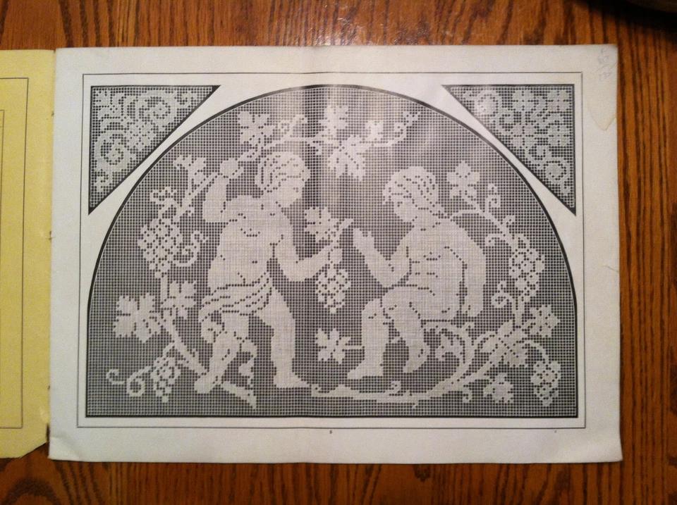 Filet Ancien #1  French Needle Lace Design Book 12" x 16 1/2" - Image 3 of 4