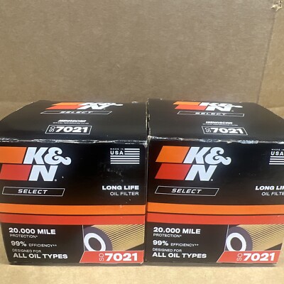 2  New K&N / KN Engineering Select Engine Oil Filters with Gaskets #SO7021