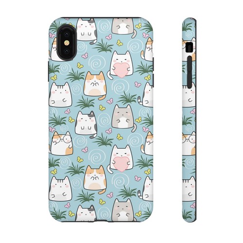 Cute Cat Phone Case, Kawaii Cat Lovers Mobile Cover - 第 128/277 張圖片