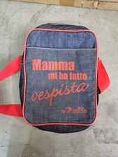 BAG VESPA BORSA TRACOLLA JEANS BLU E ROSSA ORIGINALE