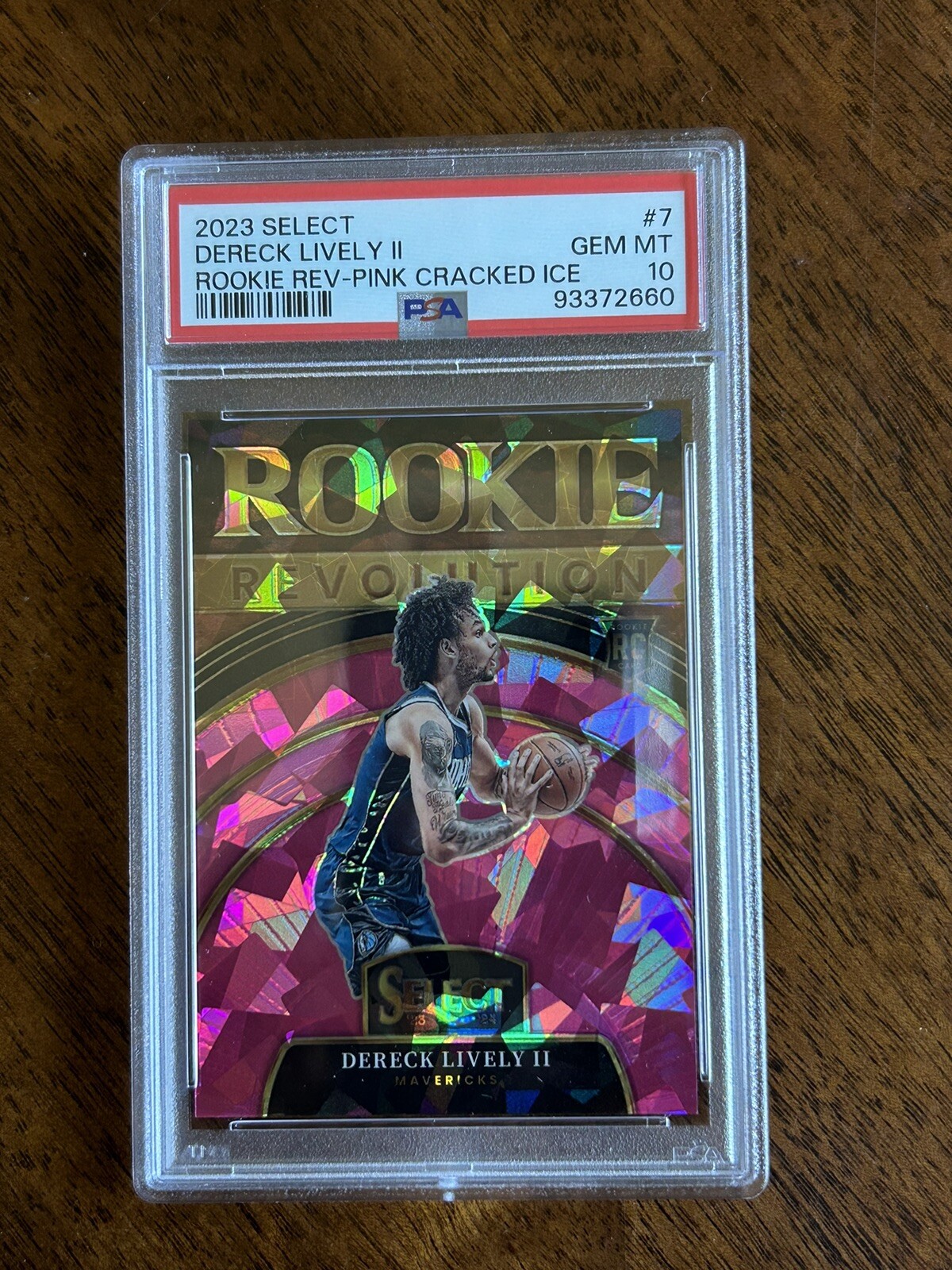 2023-24 Select Rookie Revolution Dereck Lively II Prizm Pink Ice #/99 - PSA 10!
