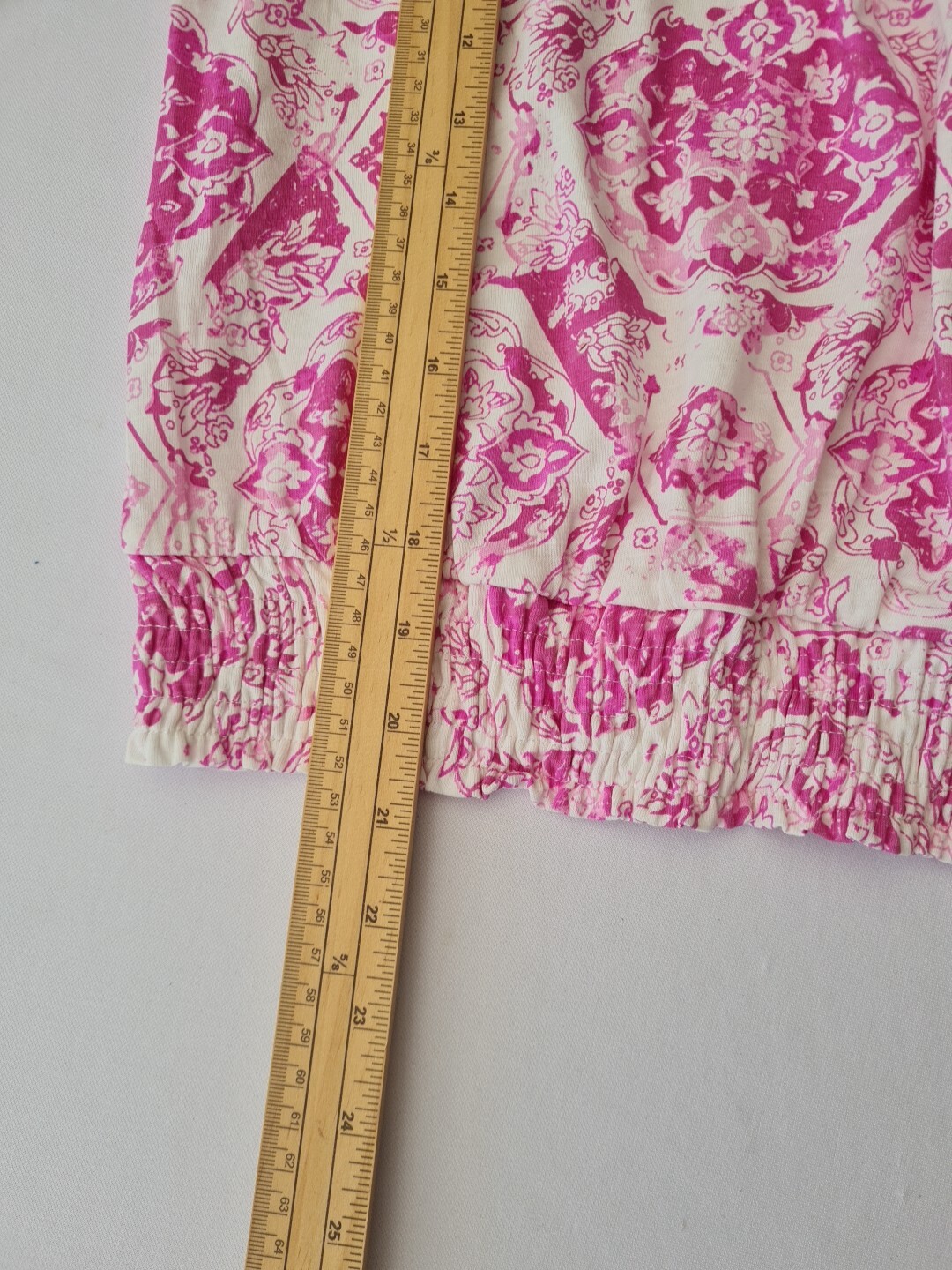 Ladies Top TU Size 8 Pink Elastic Shoulder & Hem 28677 image 6