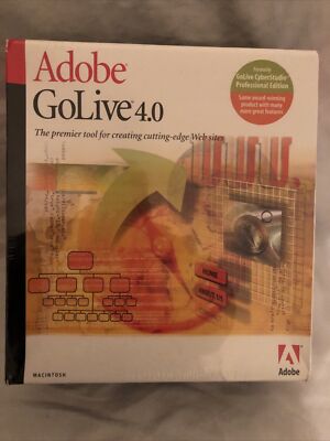 Adobe GoLive 4.0 (Retail) for Mac w/Serial Number new