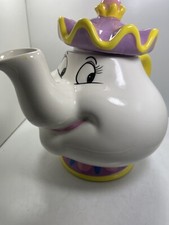 Disney Beauty and the Beast Mrs Potts Teapot Ceramic NWT