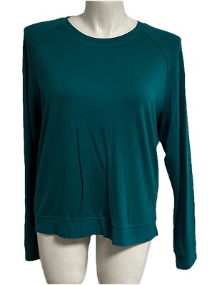 Thread & Supply NEW XL Teal Green Pullover Long Sleeve Casual Top Rayon Spandex