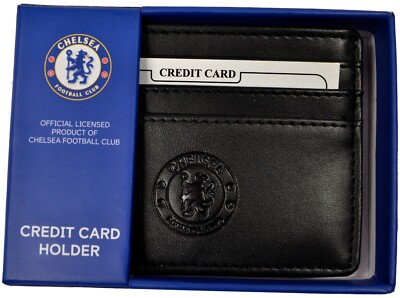 Chelsea FC Official Black Credit Card Holder Wallet | eBay