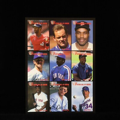 kj69950  1993 Ryan Puckett Brett Dawson Winfield Cartwrights UNCUT Sheet #1-9