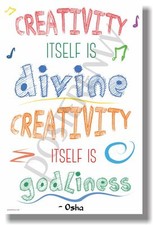 Creativity Itself Is Divine - NEW School Classroom Student Motivational POSTER