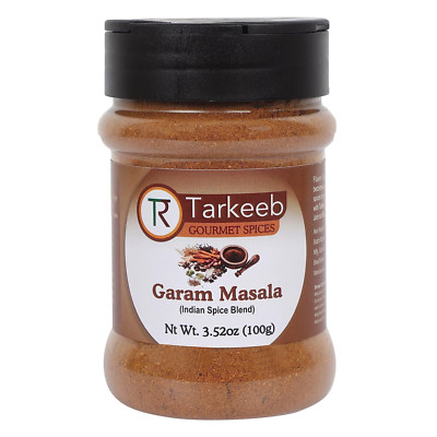 Garam Masala Indian 15-Spice Blend 3.52 oz (100g) Shaker Top PET Jar ~ All Natur