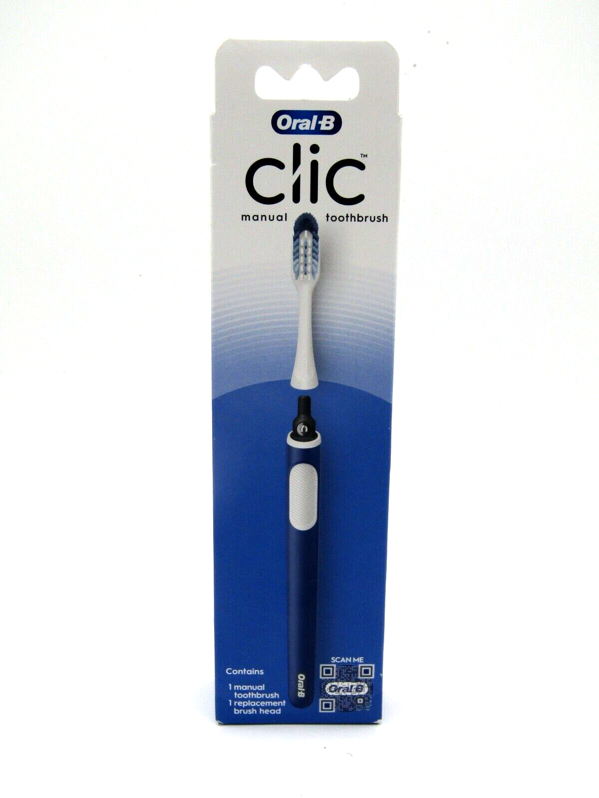 New OralB Clic Manual Toothbrush with Replacement Brush Head Pick