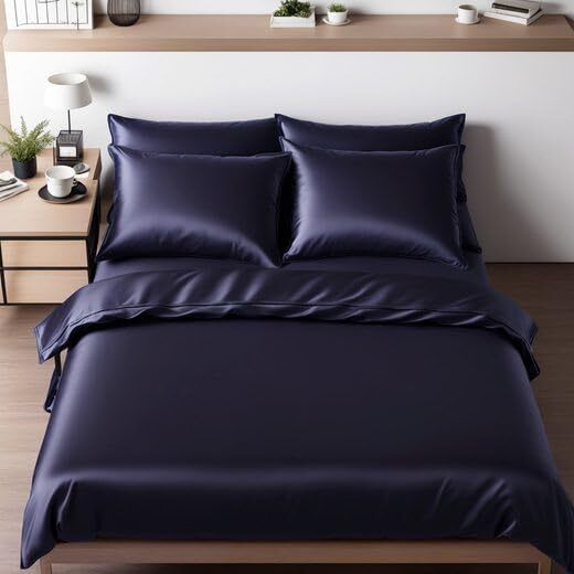 COZYOR Satin Bettwäsche-Set extra weich mit Kissen- und Deckenbezug, Seidenlook