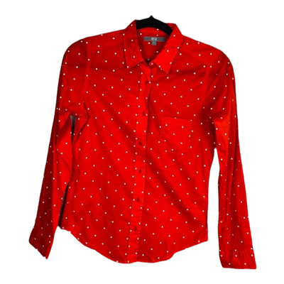 uniqlo polka dot blouse