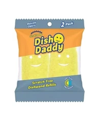 Scrub Daddy Dish Daddy Refill 2-Pack Sponge Head for Dishwand FlexTexture Foam