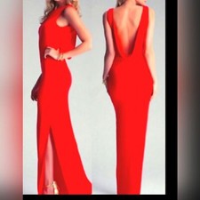 NWT Bebe Spandex Red Evening Gown