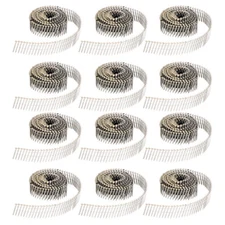 3600 Pack 1-1/2" × .09" Ring Shank Stainless Siding Nails Wire Coil 15 Degree