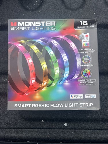 Monster LED Smart 16.4ft Indoor Multi-Color SMART RGB + IC Flow LED Light Strip - Picture 6 of 6
