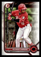 2022 Bowman Draft #BD-139 Ricardo Cabrera Card Cincinnati Reds
