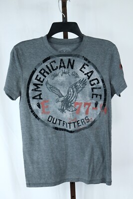 Mens American Eagle Outfitters Gray Short Sleeve Graphic T-Shirt