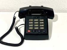 Vintage Radio Shack Corded Telephone 2 Line Push Button ET-181 Black