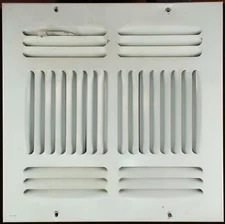 10"x10" Square 4 Way Air Register Adjustable Ceiling Wall Duct Size AC/Heat Whit