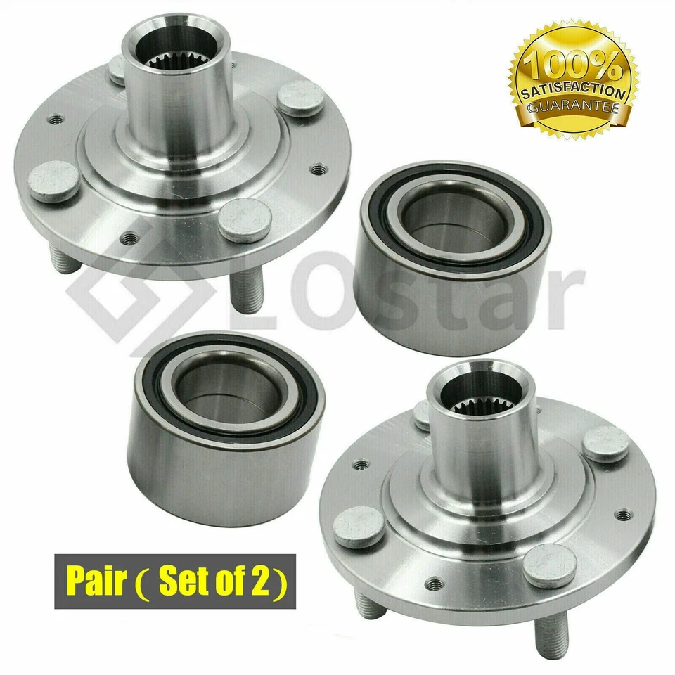 Pair(2) Front Wheel Hub Bearing Assembly For 1988-1991 Honda Civic CRX 1.5L 1.6L Foto 2 de 4