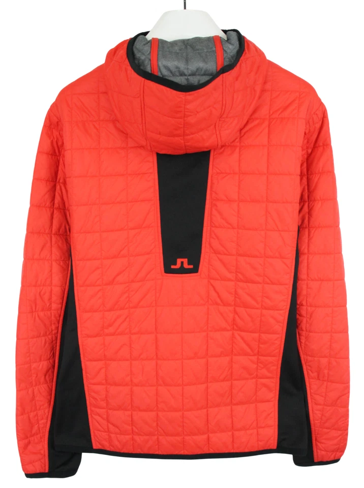 J. LINDEBERG Atna Hybrid Hood Pertex Jacket Men's LARGE Full Zip Padded Red - Image 2 of 4