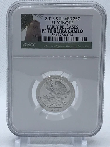 2012-S Silver Proof Quarter El Yunque NGC PF70 Ultra Cameo