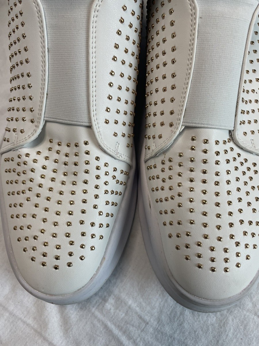kikinish Cabuncci Fashion Kicks White Gold Medallion 8332 High Tops