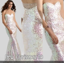 New Formal Dress prom Homecoming Event evening Clarisse Pearl sz 10