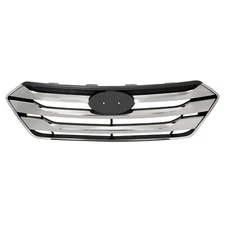 Front Upper Bumper Grille Assembly Chrome For Hyundai Santa Fe Sport 2013-2016