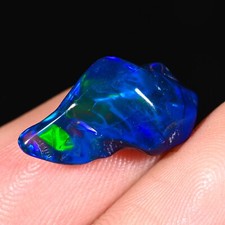 Black Ethiopian Opal Polished Rough Fancy Shape Natural Opal Gemstone 6.55 CTS