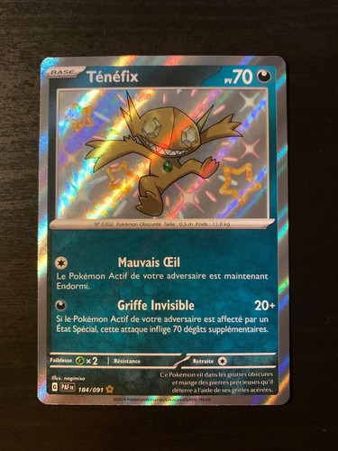 Carte Pokémon : Ténéfix 184/091 Destinées de Paldéa Française NEUF
